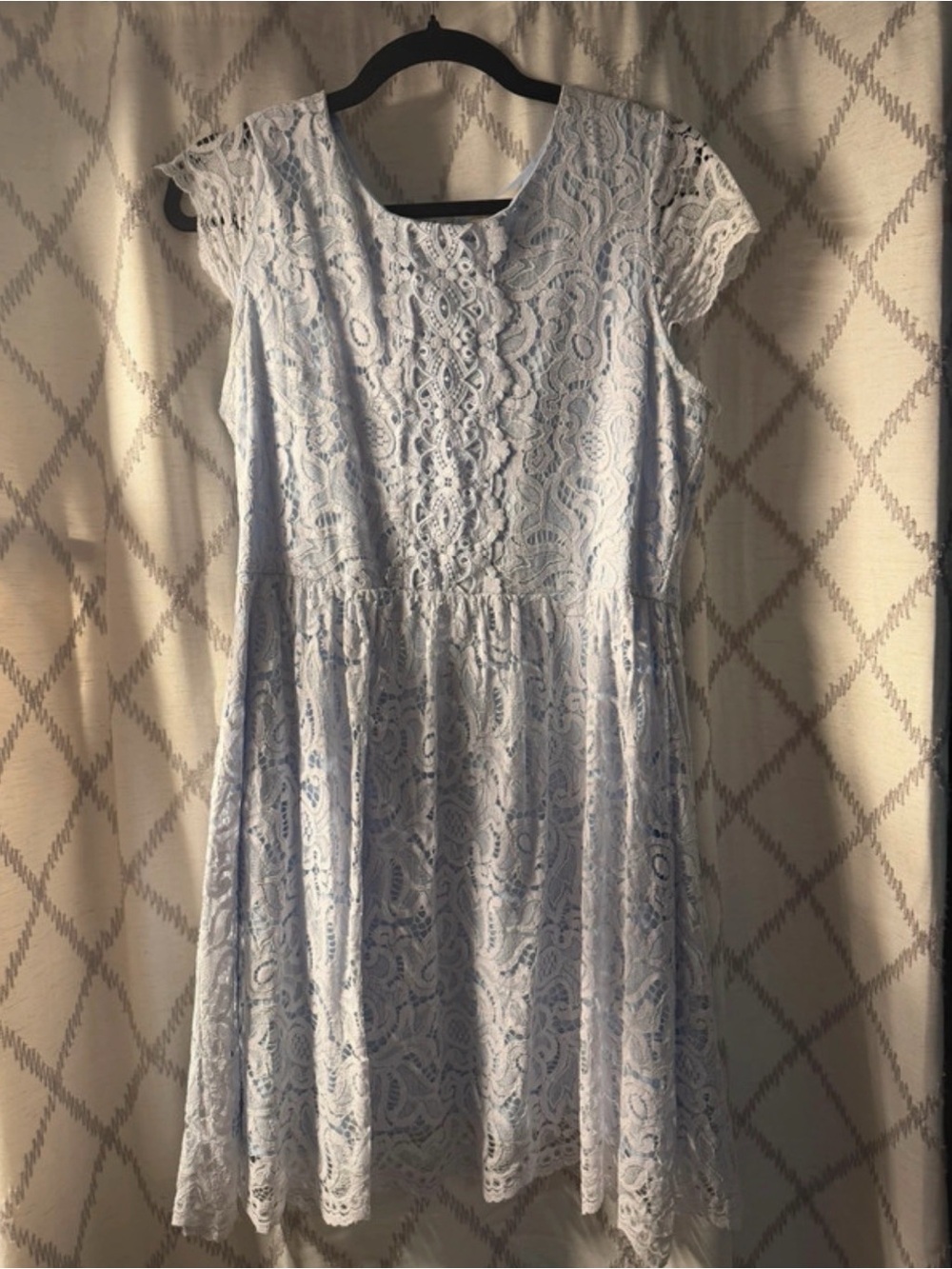 Altar'd State Light Blue Lace Mini Dress